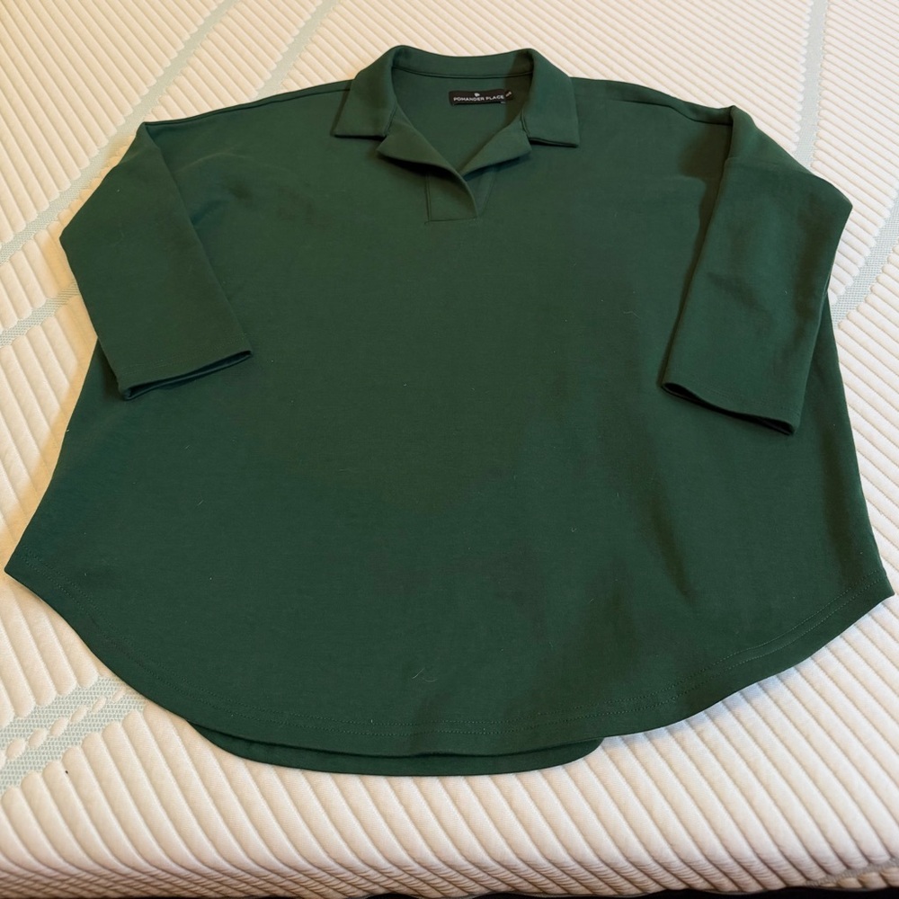 Tuckernuck Pomander Place pine green tunic XS/S
